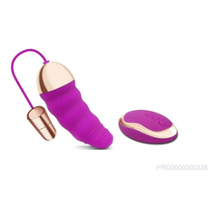 00338 | Remote Control Jump EGG - Cápsula Vibratória Recarregável com Textura Massageadora, 10 Modos de Vibração e Controle Sem Fio - Roxo - comprar online