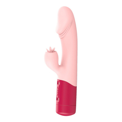 04277 | Vibrador com Estimulador Clitoriano Lingua, Glande Definida e 2 Modos de Vibrações - Rosa - comprar online