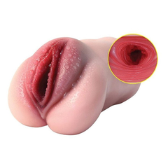 04075 | Masturbador com Formato Vagina e Texturas internas em CyberSkin - Tight Pussy II- Lábios Carnudos - 14 x 8 cm - comprar online