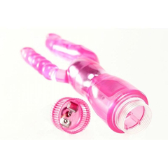 03990 | Vibrador Cristal Dupla Penetração Multivelocidade - Aphrodisia Double PLeasure - Rosa na internet