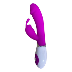 00679 | Vibrador Estimulador de Ponto G e Clitóris em Forma de Coelho com 30 Níveis de Vibração - Pretty Love Gene - Roxo - E-VARIEDADES