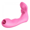 01638 | Vibrador Estimulador de Ponto G e Clitoris Recarregável, Feito em Silicone com 7 Modos de Vibrações e Modo de Auto Aquecimento - Dibe Sex Massager - Rosa