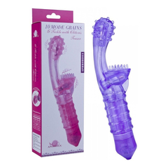 03612 | Vibrador Ponto G em Jelly com 10 Modos de Vibração - Aphrodisia G Tickle Teaser - Roxo - comprar online