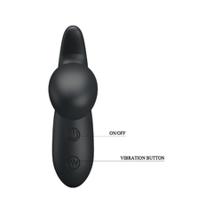 01990 | Estimulador de Próstata e Períneo em Silicone Soft Touch com 30 Modos de Vibração - Pretty Love Backie - Preto
