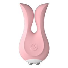 04584 | Vibrador em Silicone Para Estimulação e Massagem com 10 Modos de Vibração - Lilo Vibrator We Love - Rosa