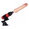 05069 | Máquina de Sexo Bivolt com Multivelocidade, 2 Próteses Penianas, Plug Anal em Jelly e Ventosa - Crazy Lion Telescoping Devices - Vermelha