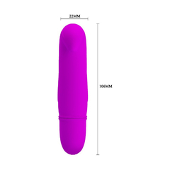 01986 | Mini Vibrador Ponto G em Soft Touch com 10 Funções de Vibração e Resistência à Água - Pretty Love Dana - Rosa - loja online