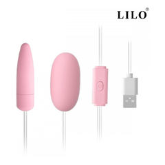 04845 | Cápsula Vibratória USB com 2 Bullets com 12 Modos de Vibração - Lilo - Rosa - comprar online
