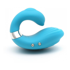 03511 | Vibrador de Dedo com 5 Modos de Vibrações, Recarregável - Kisstoy Young Queeni Azul - E-VARIEDADES