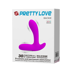 01844 | Estimulador de Próstata e Períneo em Silicone Soft Touch com 30 Modos de Vibração - Pretty Love Backie - Roxo na internet