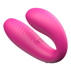 02308 | Vibrador para Casal em Silicone Soft Touch com Tecnologia de Sucção e 7 Modos de Vibrações