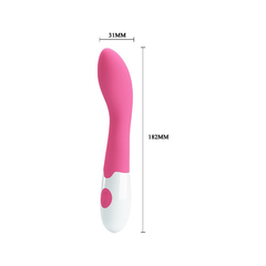 00645 | Vibrador Ponto G com Estimulador Clitoriano e 30 Modos de Vibração - Pretty Love Bishop - Rosa - E-VARIEDADES