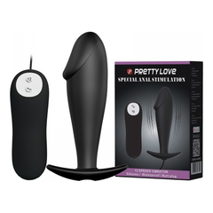 01788 | Plug Anal em Silicone Soft Touch com 12 Modos de Vibração - Pretty Love Special Anal Stimulation - Formato Glande - comprar online