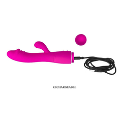 Imagem do 02364 | Vibrador com Glande, Estimulador Clitoriano em Formato de Flor e 30 Modos de Vibrações - Pretty Love Snappy - Pink