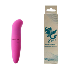 00678 | Mini Vibrador Estimulador de Ponto G Aveludado - G-Spot - Rosa Pink