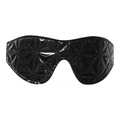 00842 | Eye Mask - Venda para Olhos em Couro Ecológico e Vinil - Preto na internet