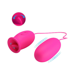 05100 | Estimulador de Clitóris com Cápsula Vibratória em Soft Touch com 12 Modos de Vibração e 3 Funções de Lambida - Pretty Love Daisy - Rosa
