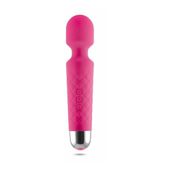 02116 | Womanizer Pleasure Wand - Massageador Recarregável com 20 modos de Vibração e Corpo Texturizado - 19 X 4 cm - Rosa - comprar online