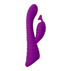 03998 | Vibrador Recarregável com Estimulador de Clitóris e Ponto G com 9 Níveis de Vibrações - S-Hande Moonlight - 21 x 3,5 cm - Roxo