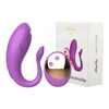 04906 | Vibrador Clitoriano Ponta Dupla com 10 Modos de Vibração e Controle Remoto Sem Fio - Small Shark Vibrating Egg - Roxo