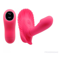 00442 | Estimulador Clitoriano em Forma de Concha com Mini Pênis Penetrável, 30 Funções de Vibrações e Controle sem Fio - Pretty Love Fancy Clamsshell - comprar online