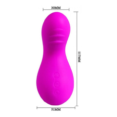 01062 | Vibrador Estimulador Recarregável com 12 Modos de Vibração e Sensor de Pressão de Ar - Pretty Love Gourd -11,2 x 4,3 cm - comprar online