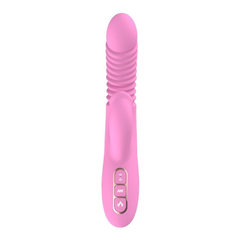 01320 | Vibrador Estimulador de Ponto G e Clitóris Recarregável em Silicone com Função Aquecimento, 7 Modos de Vibração e Movimentos de Língua - Dibe Sex Massager Rosa na internet