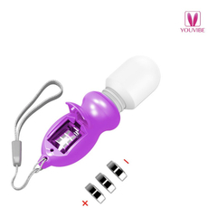 04284 | Mini Vibrador com Chaveiro com Cabeça Flexível e Vibração Multivelocidade - Roxo - comprar online