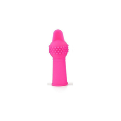 04745 | Dedeira Vibratória em Silicone com Saliências Massageadoras - Rosa - comprar online