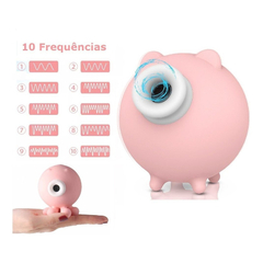 03266 | Estimulador Feminino Formato Porquinho com 10 Modos de Ondas de Pressão - S-Hande Piggy - Rosa na internet