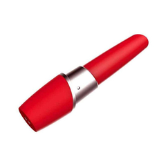 02682 | Vibrador Recarregável Formato Batom com 12 Modos de Vibração - Vermelho - loja online