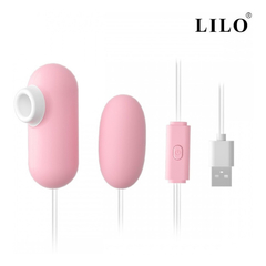 04842 | Cápsula Vibratória USB com Estímulos de Sucção e 12 Modos de Vibração e Pulsação - Lilo - Rosa - comprar online