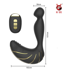 03920 | Massageador de Próstata com 30 modos de Vibração e Controle Remoto - NV Toys Conch - Dourado na internet