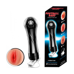 05024 | Masturbador Lanterna com Formato de Vagina em CyberSkin e Vibração Multivelocidade e Ventosa - Football Baby