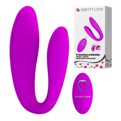 00422 | Vibrador para Casal Recarregável com 10 Vibrações, Resistente a Água, Controle Remoto - Pretty Love Letitia