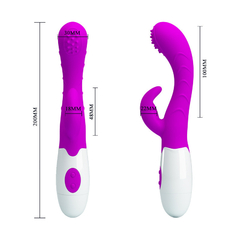 00656 | Vibrador Estimulador de Ponto G e Clitóris com 7 Níveis de Vibração - Pretty Love Arthur - Roxo