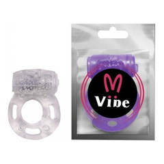 00268 | VIBE - Anel Peniano com Vibro e Estimulador de Clitóris com Textura Estimuladora - Transparente