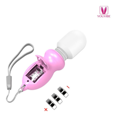 04264 | Mini Vibrador com Chaveiro com Cabeça Flexível e Vibração Multivelocidade - Rosa - comprar online