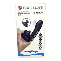 04049 | Dedeira com Estimulador Clitoriano e Cápsula Vibratória com 10 Modos de Vibrações - Pretty Love Orlando - Preto - loja online