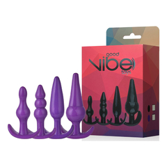05085 | Kit com 4 Plugs Anais com Diâmetros Diferentes - Good Vibe Toys - Roxo - comprar online