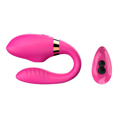 03824 | Vibrador para Casal com Controle Remoto, Tecnologia de Sucção e 7 Modos de Vibração - Dibe Sex Massager High Water G Spot 2 - 9 x 3,0 cm - Rosa