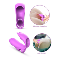 04786 | Dedeira Estimuladora de Clitoris e Ponto G com 7 Modos de Vibração - Dibe Abby - Roxo na internet