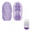 04690 | Masturbador Masculino em Formato de Egg com Textura Dupla - Pretty Love Smooth Stripes - Roxo