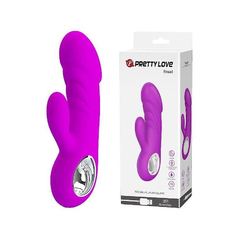 00665 | Vibrador Estimulador de Ponto G e Clítoris com 7 Modos de Vibração e Glande - Pretty Love Ansel - Roxo