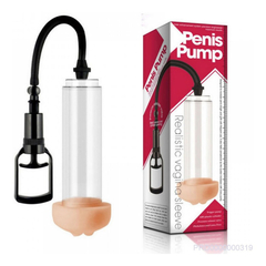 00319 | Bomba Peniana com Sistema de Alavanca e Vagina para Penetração - Penis Pump