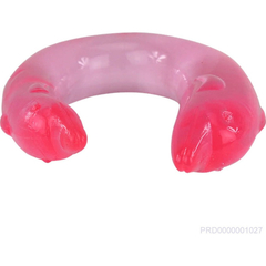 01027 | Prótese Dupla com Formato de Golfinho Flexível - Double Dolphin - 29,7 x 3 x 2,6 cm - Rosa na internet