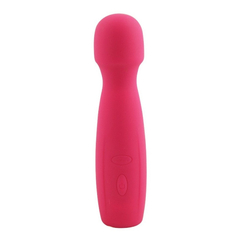 02130 | Mini Massageador Recarregável em Silicone Soft Touch com 10 Modos de Vibração e Controle por Aplicativo - Tani - Vermelho