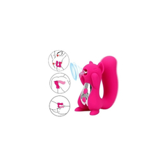 04630 | Massageador Corporal Com 10 modos de Sucção Diferentes e 10 Modos de Vibração em Formato de Esquilo - Kistoy Miss UU - Pink - E-VARIEDADES