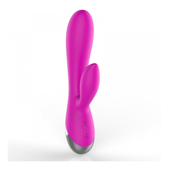 03566 | Vibrador Estimulador de Ponto G e Clitóris em Silicone com 10 Modos de Vibrações - XXOO First Love - Magenta - comprar online