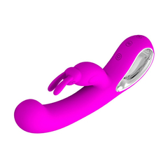 03717 | Vibrador Ponto G e Recarregável com Estimulador Clitoriano em Forma de Coelho e 12 Modos de Vibrações - Pretty Love Webb - Roxo - loja online